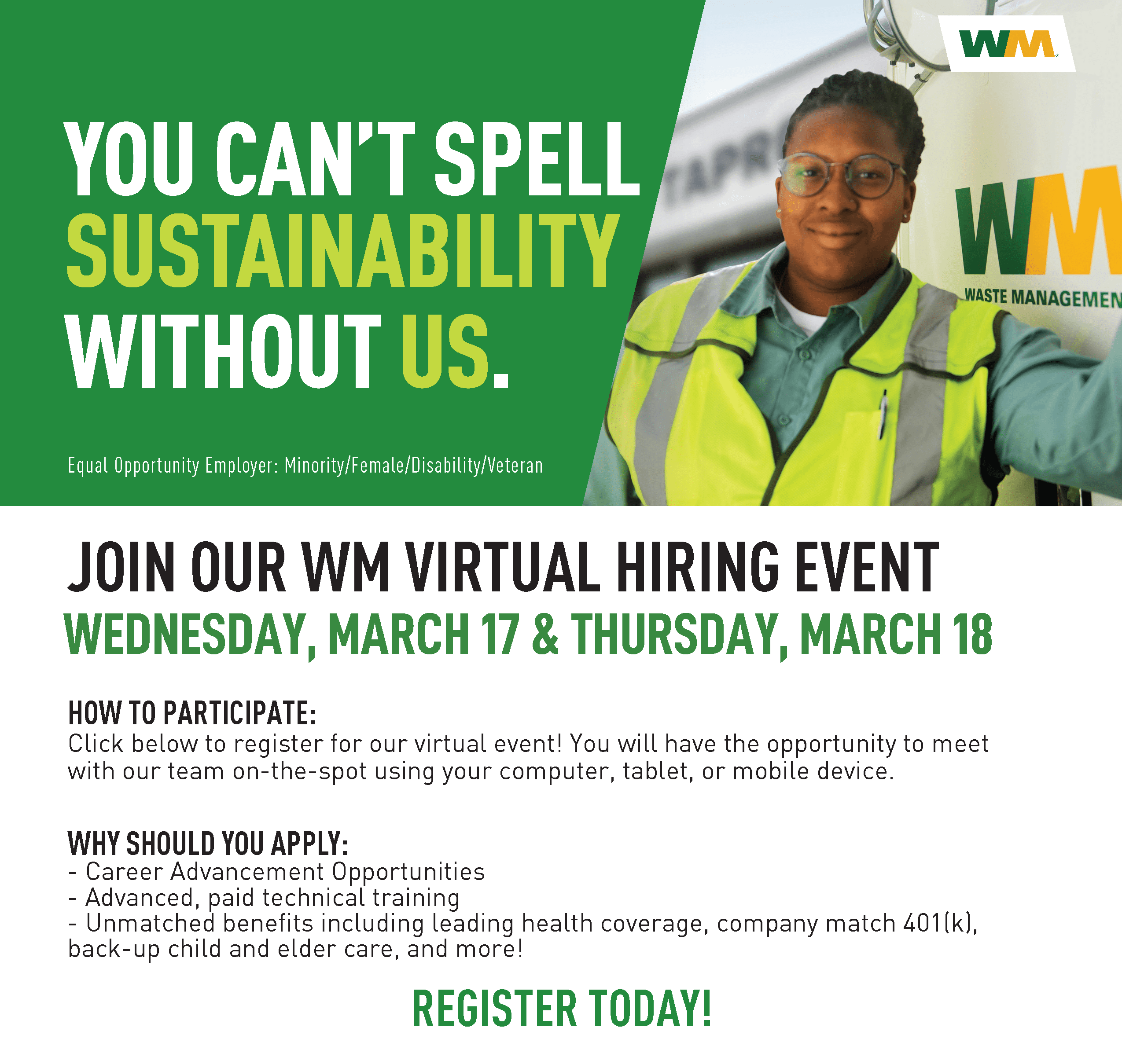 Premier Virtual - Waste Management Virtual Hiring Event