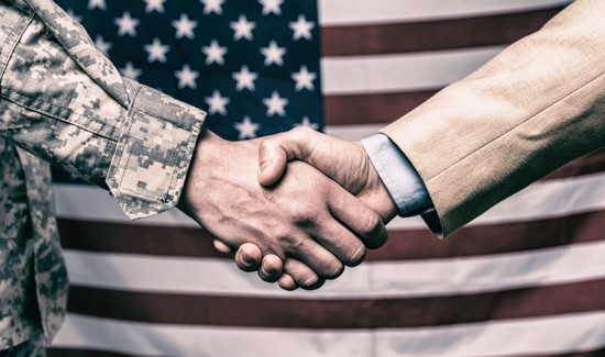 Premier Virtual - Military Veteran handshake